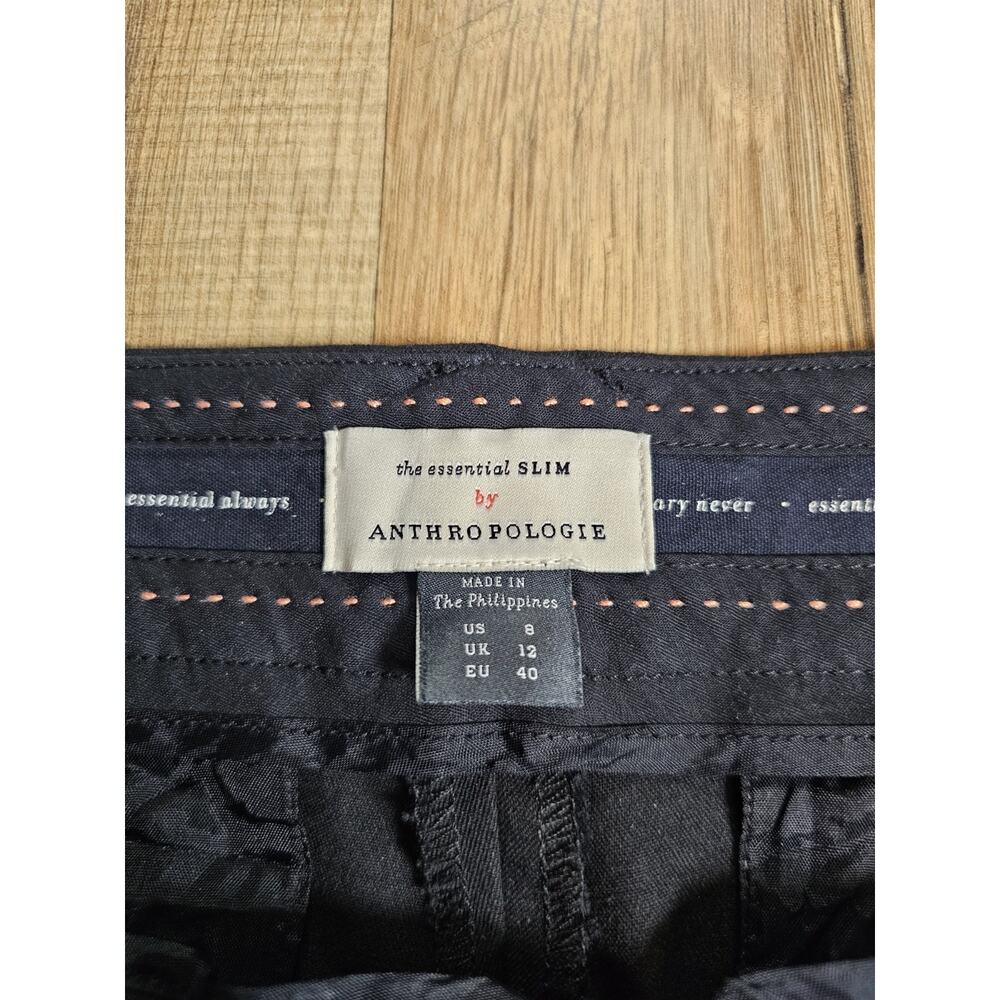 Anthropologie The Essential Slim Straight Pants Women's 8 Dressy Career - Picture 3 of 6